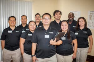 Staff at Linwood Meadows smiling